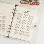 Calendar 2022 2023 for Transparent Binder 6 Ring Binder A5 Binder A6 Journal Notebook Calendar Binde