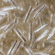 【Premium Quality】 500/1000PCs standard size 000 empty capsule gelatin clear caplets hollow hard gela