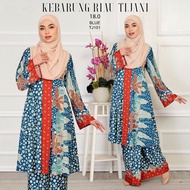 Tijani 18.0 - Baju Kebarung Kebaya Riau Batik Labuh Longgar Plus Size Moden Muslimah by Rafanda Nur