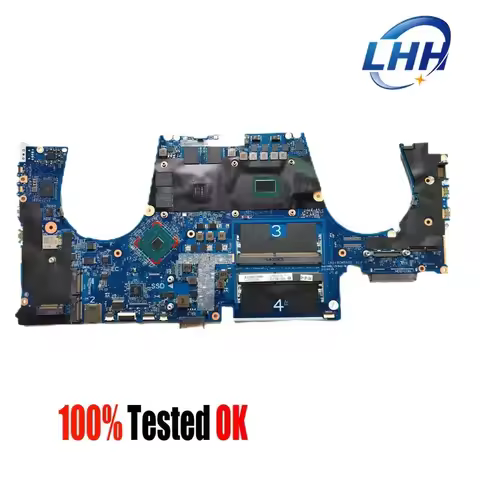 DA0XW2MBAG0 Mainboard for HP ZBOOK 15 G5 17 G5 Laptop Motherboard with I7-8750H CPU P2000 4G GPU