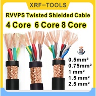 RVVPS Twisted Pair Shielded Cable 4Core 6Core 8Core 0.5mm  0.75mm 1mm 1.5mm Twisted Pair Shielded Ca