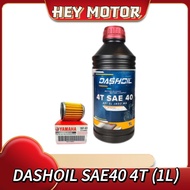 DashOil 4T SAE40 1L Mineral SL Motorcycle Engine Oil Minyak Hitam Pelincir Motor Motosikal RSX150 Y15 EX5 DASH LC135
