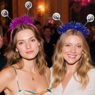 Xnihocha 1Pc Disco Ball Headband Retro Disco Outfit Costume Accessories Disco Hairband Headpiece for