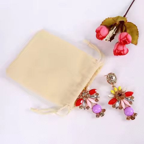 10/50Pcs 5x7 7x9 8x10 9x12 10x15cm New arrivals Coloful Velvet Bag Jewelry Packing Bag Velvet Drawst