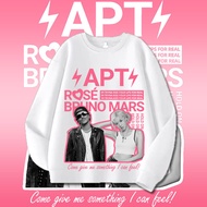 Regular NEW Round Neck Long Sleeve Shirt Blackpink ROSÉ & Bruno Mars APT. | Song Apt.fabric Cotton C