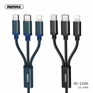 Genuine Remax RC-131 3-head multi-function charging cable 3 in 1 charging cable