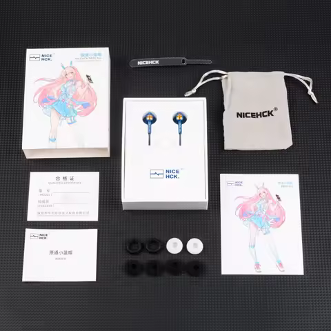 NICEHCK EB2S PRO 3.5/4.4mm Plug Microphone Flat-Head Earbud HIFI Wired Earphone 15.4mm LCP Diaphragm