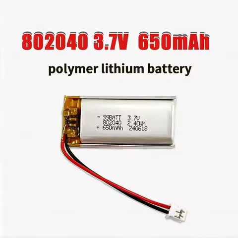 1-10pcs 802040 650mAh Lithium Batteries 3.7V Polymer Li-ion Battery Ph-2p Plug for Smart Bracelet To