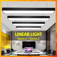 LED T8 Linear Light 4FT Casing Kalimantang Fitting Ceiling Lighting Office Light Lampu Siling
