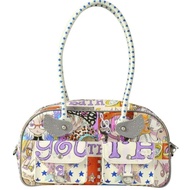 Y2k Light Asian Style Printed Wings Boston Bag