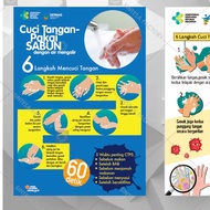 Hand washing step Hand Washing Sticker Hand Washing Step Printing Sticker