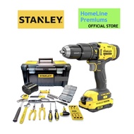 STANLEY FATMAX SCD711C1H 20V BRUSH HAMMER DRILL+HAND TOOLS SET+1X BATTERY 1.5AH + CHARGER + TOOLBOX