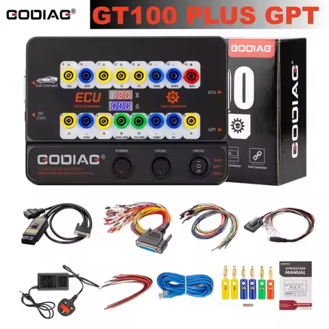 Newest GODIAG GT100 PLUS GPT ENET DOIP 24V-12V Car Diagnostic Tools OBD II Break Out Box ECU Connect