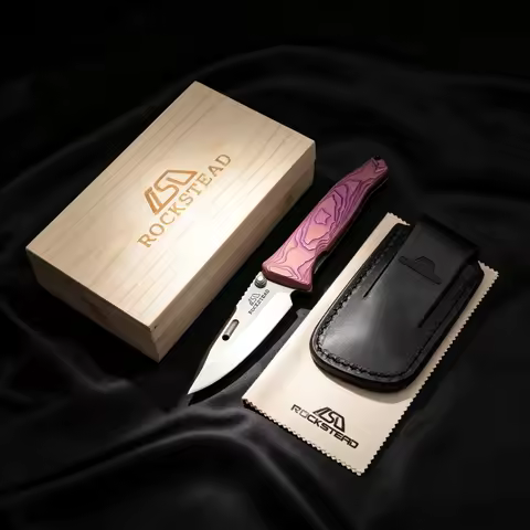 ROCKSTEAD - SAI - Japanese ZDP-189 Steel Alloy Folding Knife, Anodized Finish, High-Quality Collecti