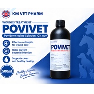 POVIVET 500ML/Povivet 1L - Iodine untuk basuh luka ternakan