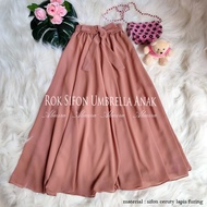 Rok Anak Anak  Perempuan Panjang 5 7 9 tahun  Sifon Ceruty Umbrella  Skirt Model Payung Lebar
