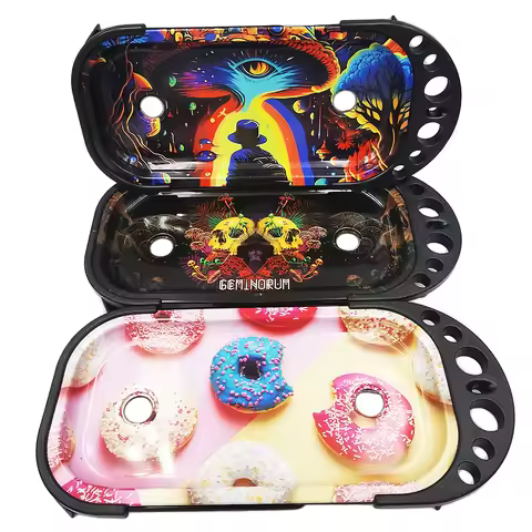9 x 4 inch Foldable Rolling Tray Set with Loader Filler Brush King Size Fold Rolling Tray Machine St
