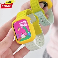 Color-Blocking Silicone Strap and Case,Japanese style watchband+soft shell,Suit for Apple Watch Seri