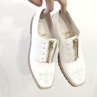 絕版 F-troupe Oxford Shoes 白色真皮鞋 斯文 文青 上班 休閒 穿搭 Loafer Leather Shoes