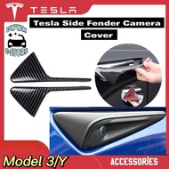 2Pcs HW4.0 Tesla  Side Fender Camera Cover Trim Protector For Model 3 Y X 2023 2024 highland Juniper