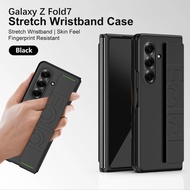 For Samsung Galaxy Z Fold 7 Phone Case Stretch Wristband Artificial Leather Folding Samsung ZFold7 Z