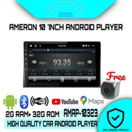 [FREE CAR REAR VIEW CAMERA] AMERON HIGH QUALITY CAR ANDROID PLAYER 2GRAM+32ROM