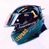 Helm Full face KYT R10 Paket Ganteng Leopard 1