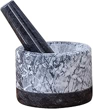 Mortar and Pestle Set, Pestle Mortar Bowl Sets Marble Premium Solid Stone Spice Grinder Grinding Pot for Cooking Garlic Spices Herb Washable