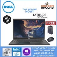 Dell Latitude L3510 15.6 '' inch 10th gent i5 WIN10PRO (CORE I5 , 8 GB D4 , 256GBSSD  , INTEL , WIN1