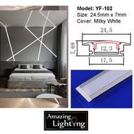 Aluminium Profile Casing LED Light Channel Strip Light LED Track Light Recessed Ceiling Corner YF102 Amazing Lighting