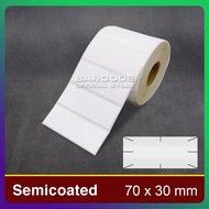 Semi-coated Shredded Label 70x30mm 70x30 Barcode Sticker 70 x 30 mm contents 1000 Pcs