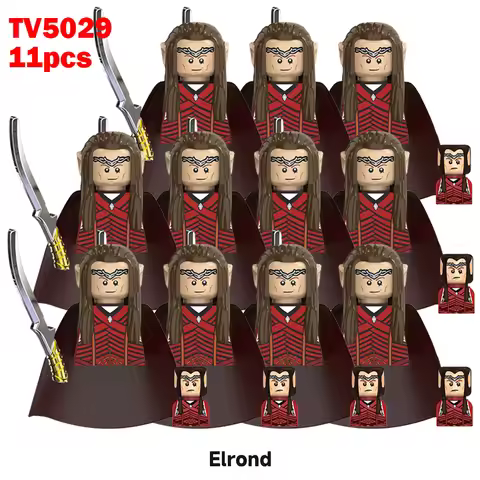 11PCS Medieval Elf Figures Orc Army Soldiers Raider Vargr Knights Building Blocks Bricks Toys for ch
