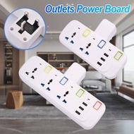 3USB + 3 Socket Adapter 2.4A USB Universal Extension Plug Indicator Multifunction Electrical Plug Ex