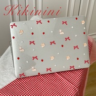 Shesell macbook Case(Glitter)Red Ribbon bunny M4 Air13/15 A3241 Pro13 M3 Clear Case