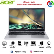 Acer Aspire 3 A315-24P-R6GK 15.6"FHD Laptop Pure Silver ( Ryzen 5 7520U, 8GB, 512GB SSD, ATI, W11 ) 