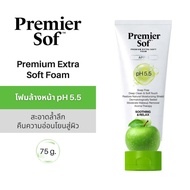 [ขนาด 75 กรัม Exp. 07/26] Premier-Sof พรีเมียร์-ซอฟ โฟมล้างหน้า pH5.5 แอปเปิ้ล อะมีโน โปรตีน (Apple Amino Protein) 2.5 FL.OZ.