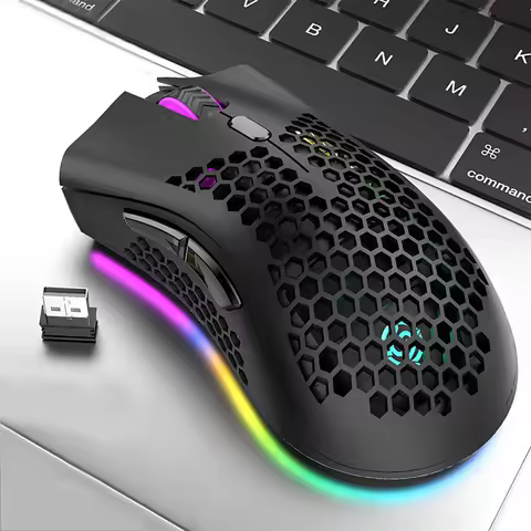 BM600 Rechargeable Gaming Mouse USB 2.4G Wireless RGB Light Ergonomics Gaming Mouse Desktop PC Compu