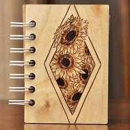 Sunflower wooden notebook Customized gift Christmas Gift Wrapping