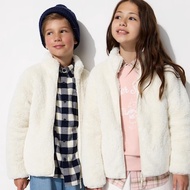 KIDS Fluffy Yarn Fleece Full-Zip Long Sleeve Jacket