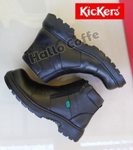 Sepatu Boots Pria Safety Kulit Model Selop Kicker King Ujung Besi Kerja Kantor Formal SPBU Pabrik Pr