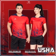 Bộ Quần Áo Bóng Chuyển Beyono Usha Màu Đỏ - Đồ bóng Chuyền Thể Thao Nam Nữ Mới Nhất
