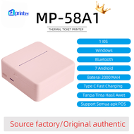 printer thermal bluetooth buat hp mesin print struk mini portabel printer baterai printer kasir 58M