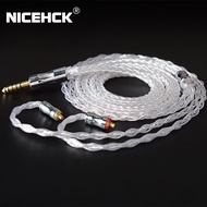 【Local Stock】NICEHCK LitzPS-Pro Upgrade Cable 8 Core 4N Litz Pure Silver Cable 3.5mm/2.5mm/4.4mm MMCX/NX7/QDC/0.78 2Pin