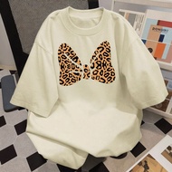 【220G 100%Cotton】SISI Baju T-Shirt Leopard Print Kids Fashion Casual Size S-3XL