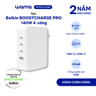 Củ sạc nhanh Belkin 140W GaN BOOST CHARGE Rockstar màu trắng WCH014 - USB C x3 USB A x1