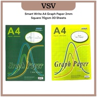 Smart Write A4 Graph Paper 2mm Square 70gsm 30 Sheets