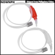 NOWNIPH 2pcs Homebrew Transfer Hose, Plastic Manual Pump Liquid Siphon Tube, Portable With Filter Br