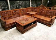 Furniture Ruang Tamu Minimalis Terbaru Kursi Tamu Sudut Kayu Jati Solid