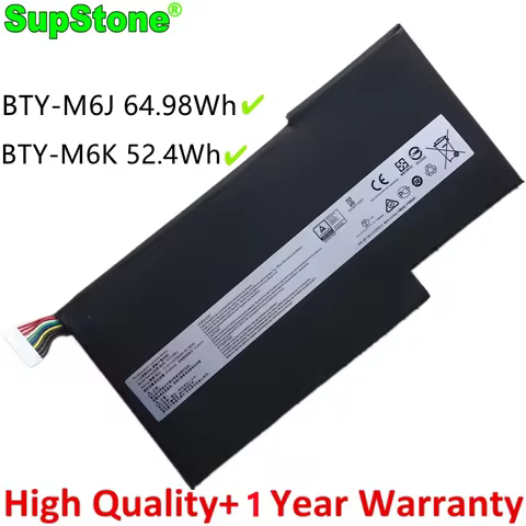 SupStone BTY-M6K M6J Battery For MSI GS63VR GF63 GS73 WS63 GF75 WF65 WF75 MS-16W1 16R1 16R3 16K4 17B
