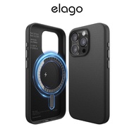 elago Magnetic Leather Case Compatible with iPhone 15 Pro, iPhone 15 Pro Max Case, Compatible with M